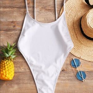 Cami backless high cut one piece